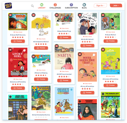Digital library for kids